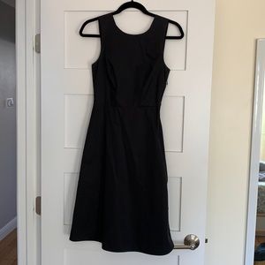Everlane Black Clean Cotton Twist Black Dress